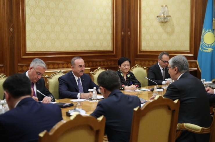 Çavuşoğlu, Nazarbayev Ve Tokayev Tarafından Kabul Edildi