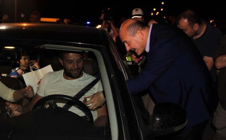 İçişleri Bakanı Soylu Eskişehir’de Trafik Denetimine Katıldı