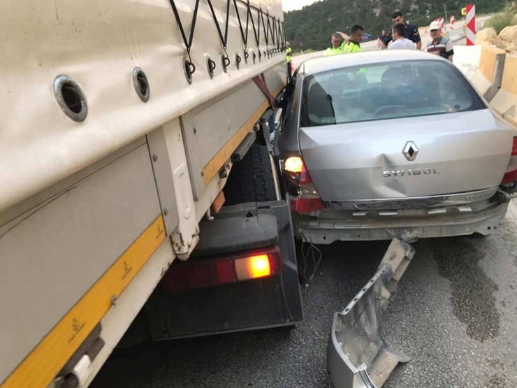 Mut’ta Trafik Kazası; 1 Yaralı