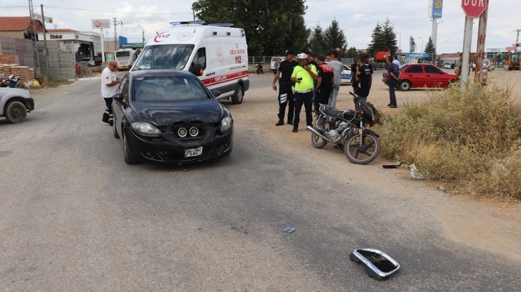 Karaman’da Otomobille Motosiklet Çarpıştı: 1 Yaralı
