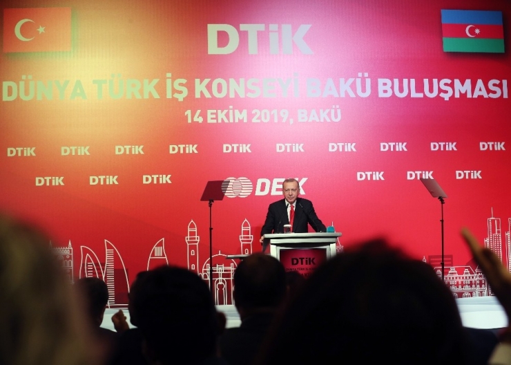 Cumhurbaşkanı Erdoğan, Dünya Türk İş Konseyi Bakü Buluşması Toplantısı’na Katıldı