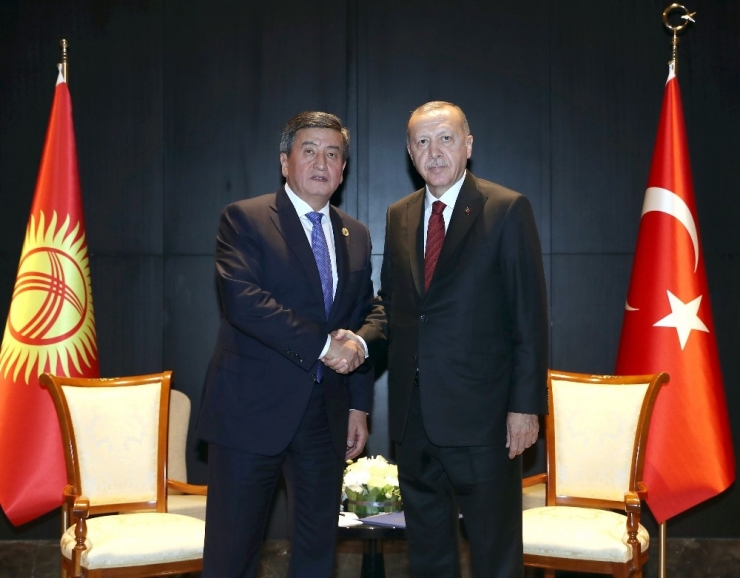 Cumhurbaşkanı Erdoğan, Kırgız Mevkidaşı Ceenbekov İle Görüştü
