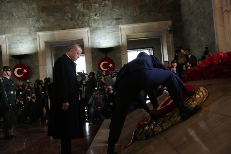 Devlet Erkanı Cumhurbaşkanı Erdoğan’ın Başkanlığında Anıtkabir’de