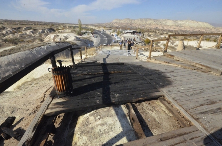 Kapadokya’da Yürüyüş Yolunu Yakan Şahıs Yakalandı
