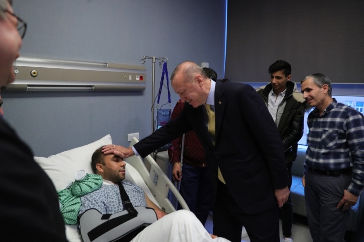 Cumhurbaşkanı Erdoğan, Hasta Ziyaretlerinde Bulundu