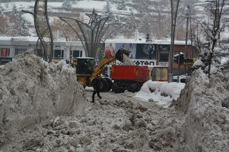 Hakkari’de 3 Bin 700 Kamyon Kar Taşındı