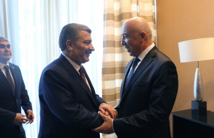 Bakan Koca, Özbekistan Sağlık Bakanı Shadmanov İle Bir Araya Geldi