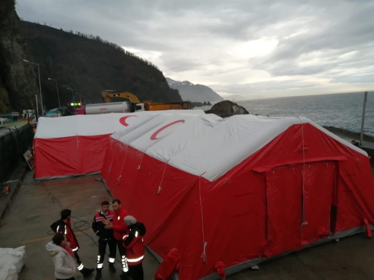 Sarp Sınır Kapısı’nda Koronaviris Tehdidine Karşı 100 Yataklı Sahra Çadırı Kuruldu