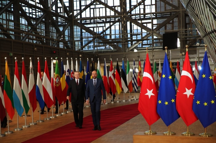 Cumhurbaşkanı Erdoğan, Ab Konseyi Başkanı Ve Ab Komisyonu Başkanı İle Görüştü
