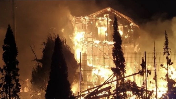 Kiev’de Korkutan Yangın