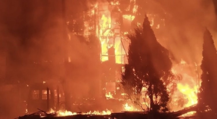 Kiev’de Korkutan Yangın