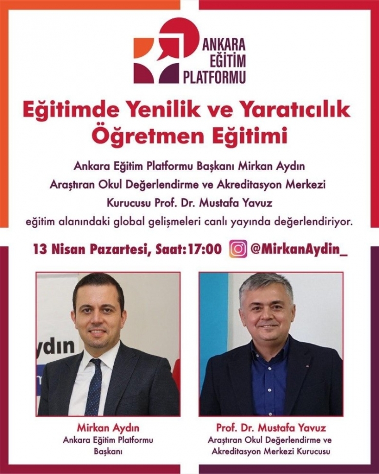 Ankara Eğitim Platformu, Canlı Yayınla Aile Ve Öğretmen Eğitimleri Düzenleyecek