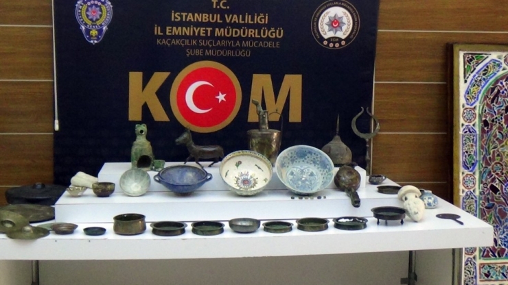 İstanbul’da Tarihi Eser Operasyonu: 78 Parça Eser Ele Geçirildi