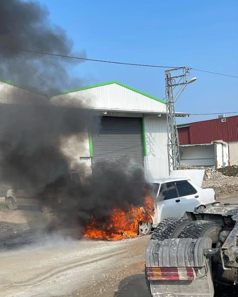 Tofaş’ın alevlere teslim olduğu anlar kamerada