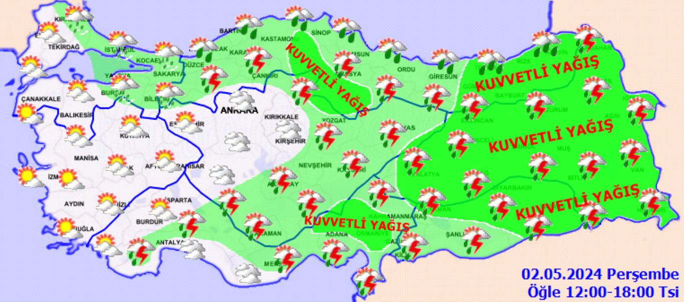 Meteoroloji'den 34 il için sarı kodlu uyarı verildi!