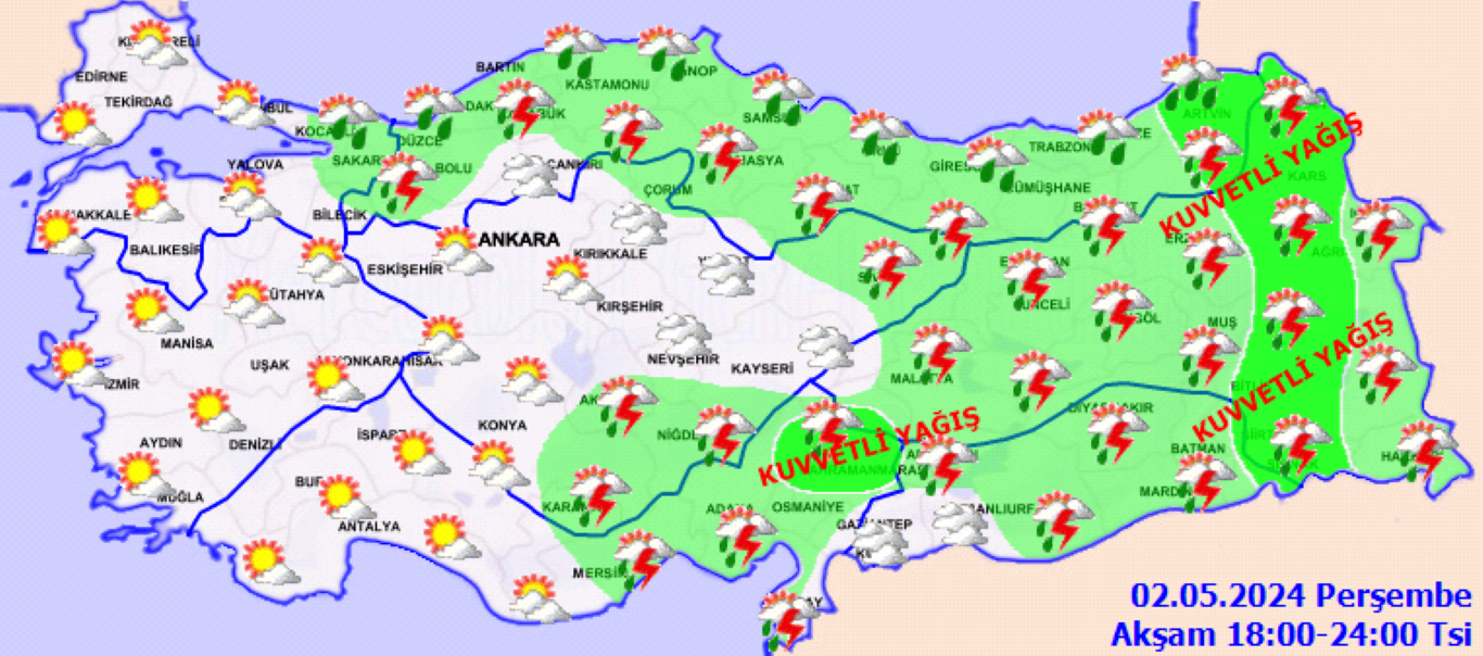 Meteoroloji'den 34 il için sarı kodlu uyarı verildi!