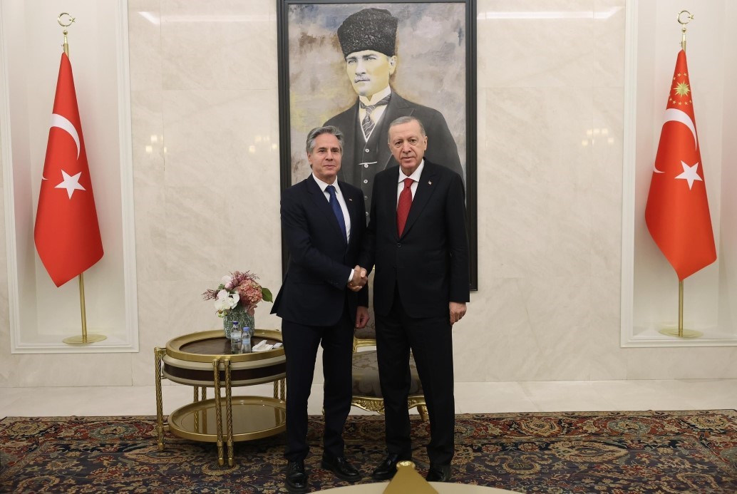 Cumhurbaşkanı Recep Tayyip Erdoğan, ABD Dışişleri Bakanı Antony Blinken&rsquo;ı kabul etti
