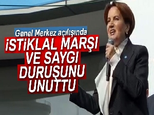 Genel Merkez açılışında İstiklal Marşı'nı unuttu
