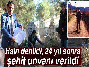 Hain denildi, 24 yıl sonra şehit unvanı verildi |Balıkesir haberleri
