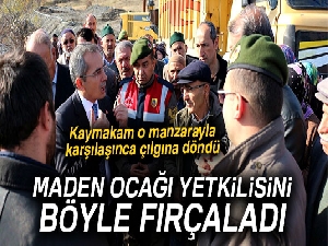 Kaymakam, maden ocağı yetkilisini azarladı