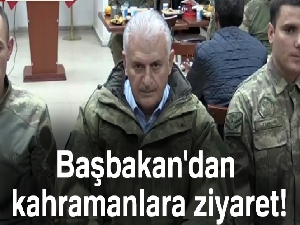 Başbakan'dan kahramanlara ziyaret!