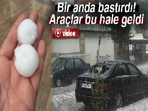 Mersin'de dolu ve sağanak yağış etkili oldu