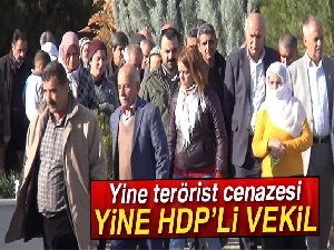 HDP’li vekil terörist cenazesine katıldı