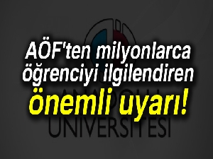 AÖF'ten milyonlarca öğrenciyi ilgilendiren önemli uyarı |AÖF sınav giriş belgesi nasıl alınır?