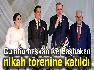Cumhurbaşkanı Erdoğan nikah törenine katıldı