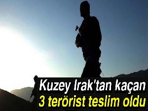 Kuzey Irak'tan kaçan 3 terörist teslim oldu