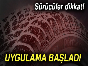 Zorunlu kış lastiği uygulaması başladı