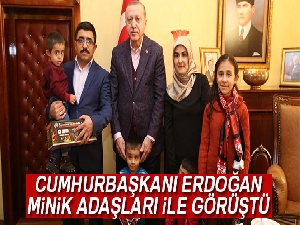 Cumhurbaşkanı Erdoğan minik adaşları ile görüştü