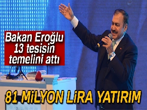 Burdur’da 81 milyonluk 13 tesisin temeli atıldı