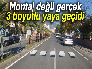 Montaj değil gerçek: 3 boyutlu yaya geçidi