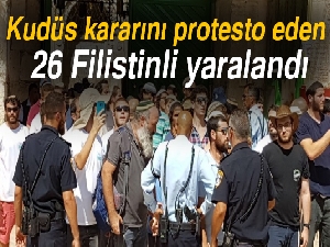 Kudüs kararını protesto eden 26 Filistinli yaralandı