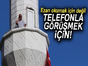 Telefon çeksin diye ya ağaca ya da minareye çıkıyorlar