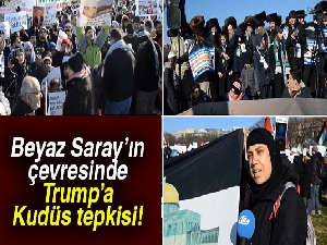 Beyaz Saray’ın çevresinde Trump’a Kudüs tepkisi