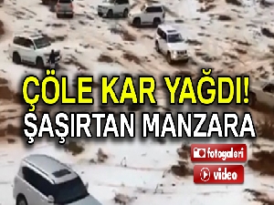 Birleşik Arap Emirlikleri’nde çöle kar yağdı