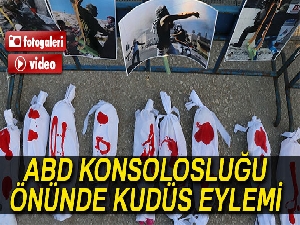ABD Konsolosluğu önünde Kudüs eylemi