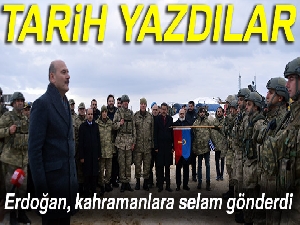 Cumhurbaşkanı Erdoğan, kahramanlara selam gönderdi