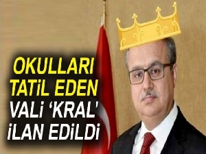 Okulları tatil eden Mersin Valisi, sosyal medyada 'kral' ilan edildi