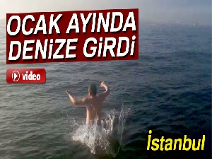 İstanbul’da bir vatandaş Ocak ayında denize girdi