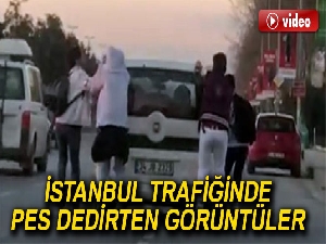 İstanbul trafiğinde pes dedirten görüntüler...