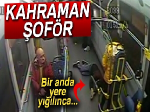 Kahraman otobüs şoförü, bayılan genci hastaneye böyle yetiştirdi