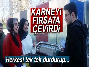 Karne fırsatçısı öğrenci kamerada