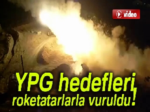 YPG hedefleri roketatarlarla vuruldu