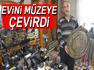 30 yıldır antika eşya biriktiriyor