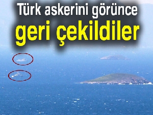 Türk askerini görünce geri çekildiler