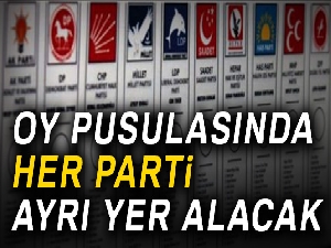 Oy pusulasında her parti ayrı yer alacak