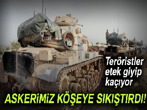 Sıkışan teröristler etek giyip kaçıyor